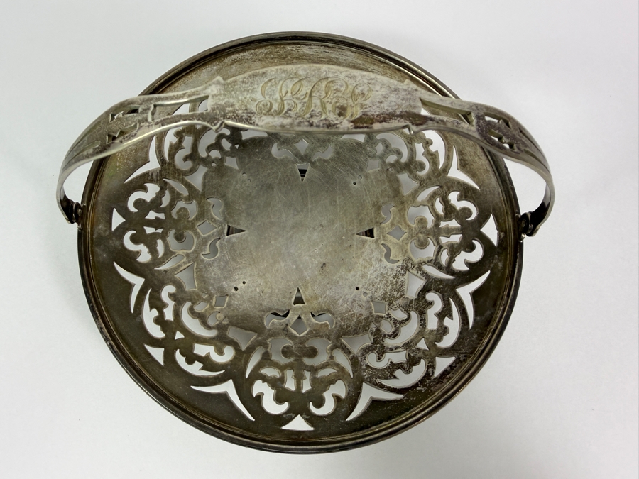 Antique English Pierced Sterling Silver Footed Basket with English Silver Hallmarks 7'W X 5'H 223.4g (Silver Melt Value $432) [Photo 5]