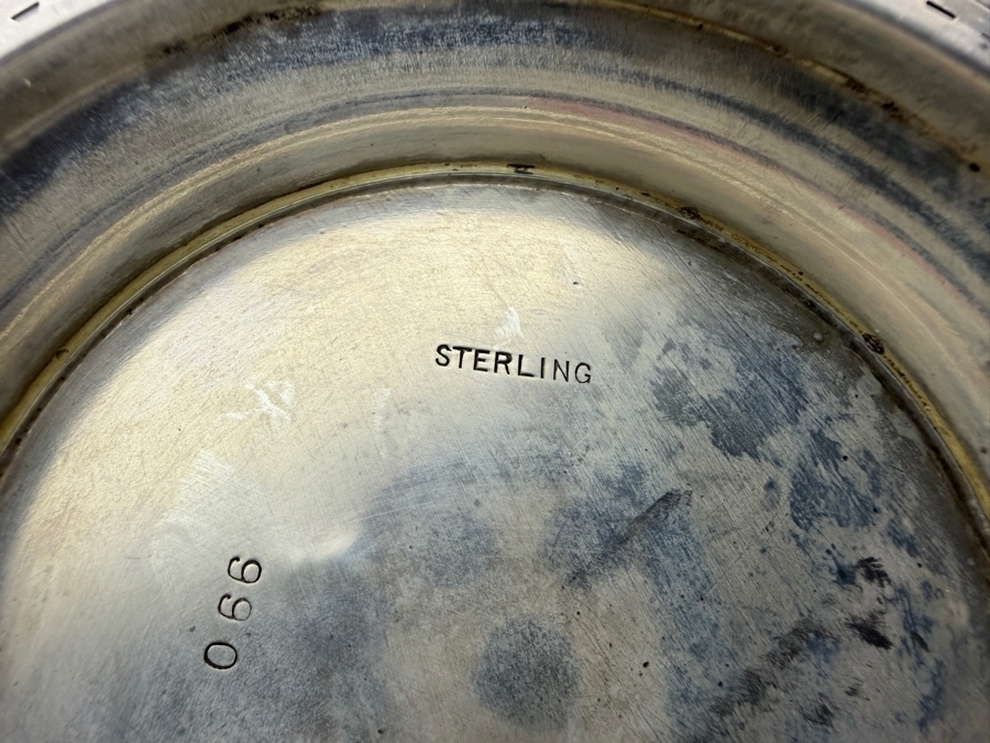 Sterling Silver Pierced Serving Plate by Sterling Silver Manufacturing Company 8.5'W 144.5g (Silver Melt Value $279) [Photo 8]