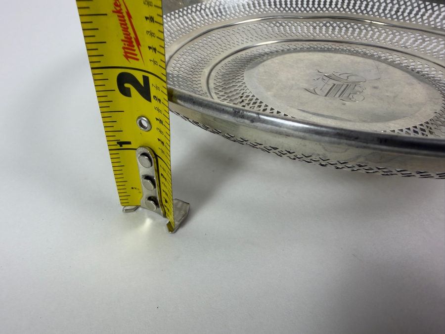 Sterling Silver Pierced Serving Plate by Sterling Silver Manufacturing Company 8.5'W 144.5g (Silver Melt Value $279) [Photo 10]