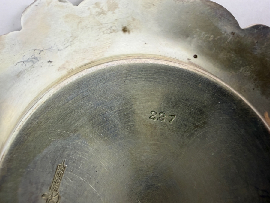 (6) Antique Sterling Silver Art Nouveau William B. Kerr & Co. of Newark, New Jersey Dishes 3 3/8'W 178.1g (Silver Melt Value $344) [Photo 10]
