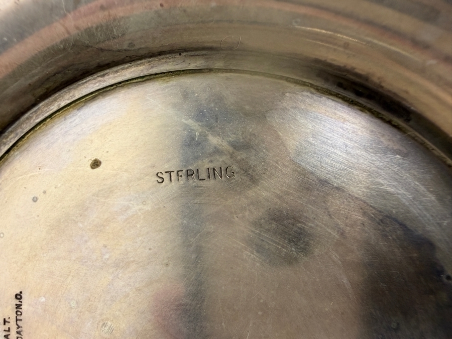 Antique Sterling Silver Adolph Newsalt (A. Newsalt) Pierced Serving Plate 9.5'W X 0.75'H 236.8g (Silver Melt Value $458) [Photo 7]