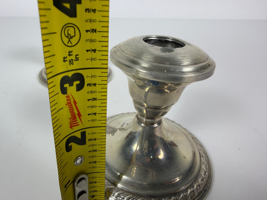Weighted Sterling Silver Candle Holders 3.25'H [Photo 6]