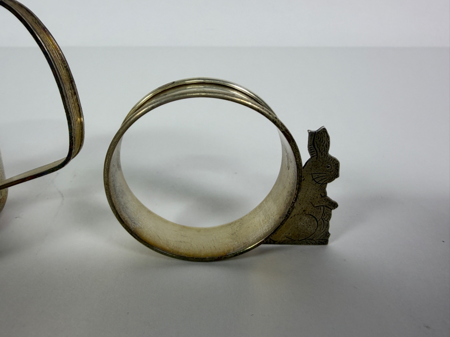 Pair of Child's Sterling Silver Baby Cups and Sterling Silver Napkin Ring 103.2g (Silver Melt Value $200) [Photo 5]