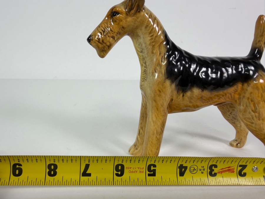 Vintage Beswick Porcelain Airedale Terrier Champion Cast Iron Monarch Figurine 7'W X 5.5'H [Photo 5]