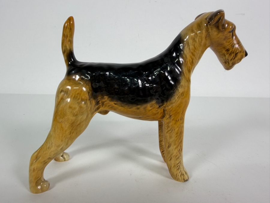 Vintage Beswick Porcelain Airedale Terrier Champion Cast Iron Monarch Figurine 7'W X 5.5'H [Photo 3]