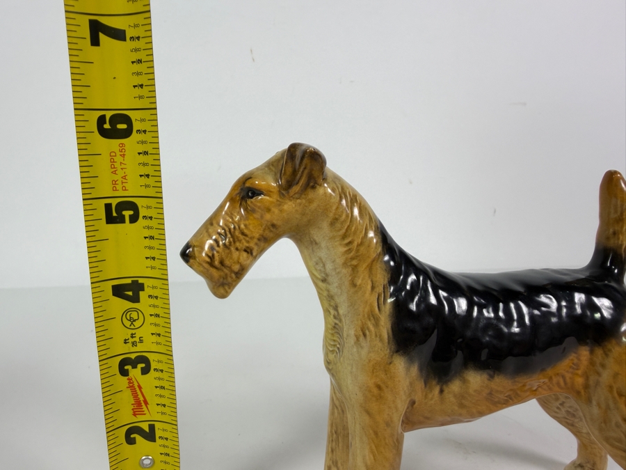 Vintage Beswick Porcelain Airedale Terrier Champion Cast Iron Monarch Figurine 7'W X 5.5'H [Photo 6]