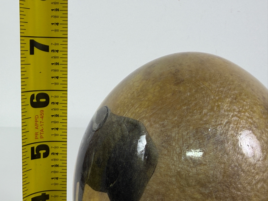 Decoupage African Ostrich Egg Shell Featuring Detailed Wildlife Elephant Motif On Stand 6.5'H [Photo 6]