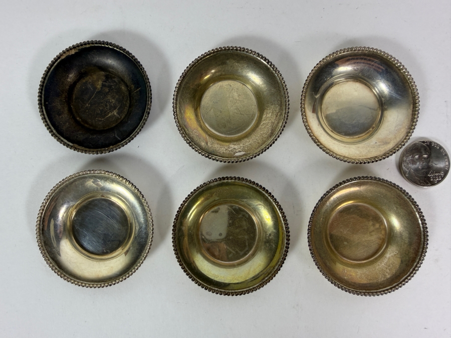 (6) 2' Round Sterling Silver Dishes 58.2g (Silver Melt Value $112) [Photo 2]
