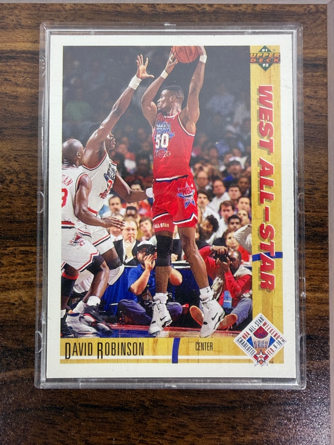 Two Individual Vintage NBA Star Memorabilia Plaques For David Robinson And Magic Johnson 10'W X 8'H [Photo 5]