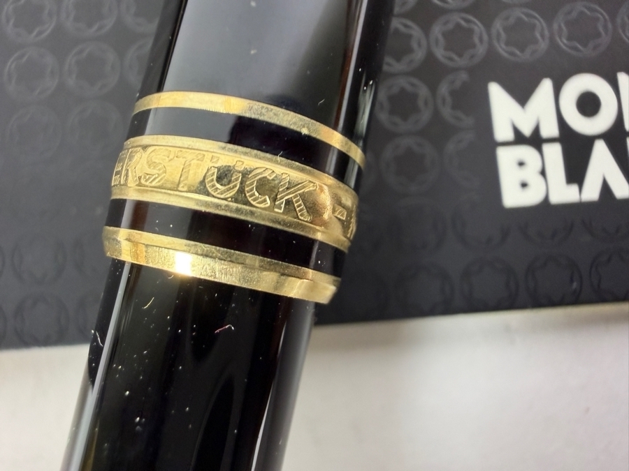 Montblanc Meisterstuck Classique Black Resin Gold Trim Ballpoint Pen With Box [Photo 8]