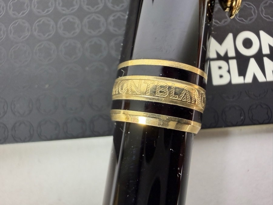 Montblanc Meisterstuck Classique Black Resin Gold Trim Ballpoint Pen With Box [Photo 6]