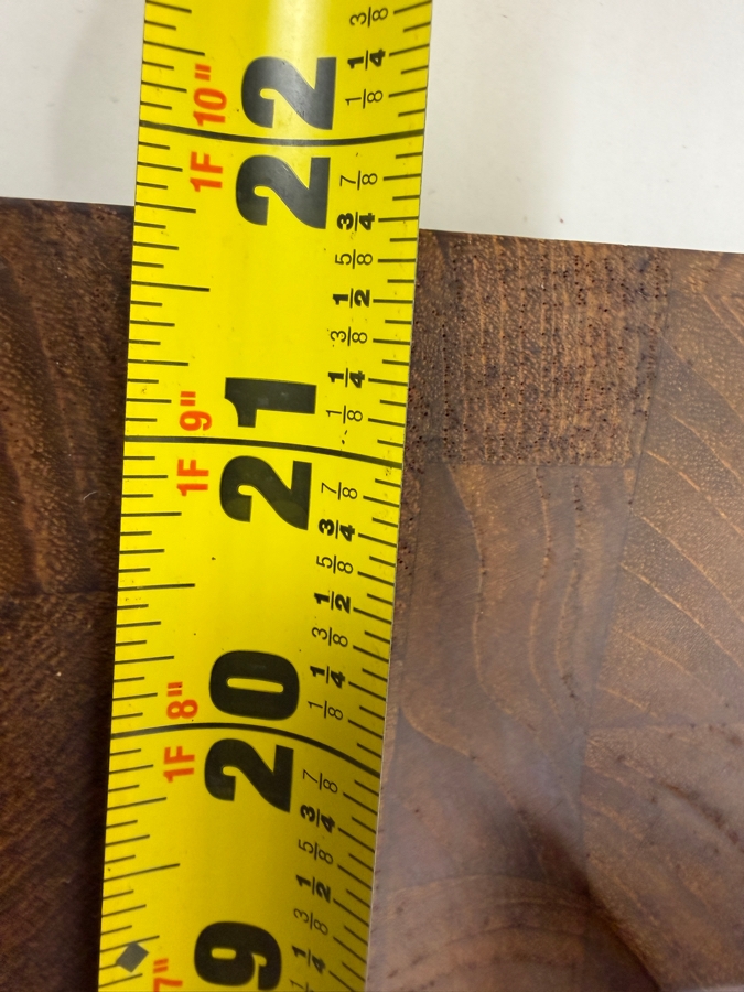 Vintage Mid Century Modern Digsmed Danmark 003 Teak End Grain Serving Platter 22'W X 12'H [Photo 6]