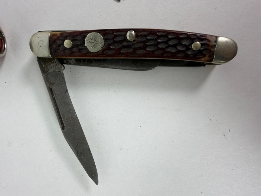 Mixed Lot Of Six Vintage Pocket Knives Including Victorinox Hoffritz Swiss Army And Boker Tree Brand Folding Knives [Photo 5]