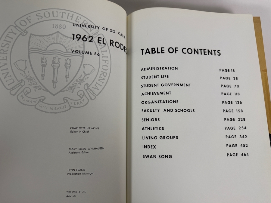 1962 El Rodeo Of Southern California University Of Southern California (USC) Yearbook [Photo 3]