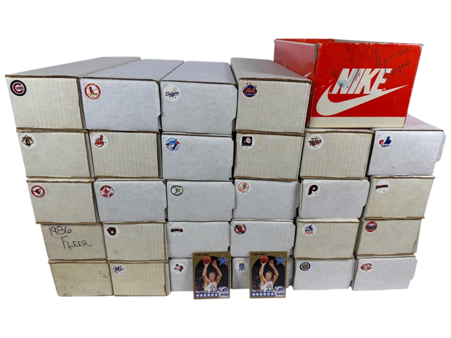 Huge Lot of Mainly MLB Baseball Cards Plus Some Basketball Cards - See Photos