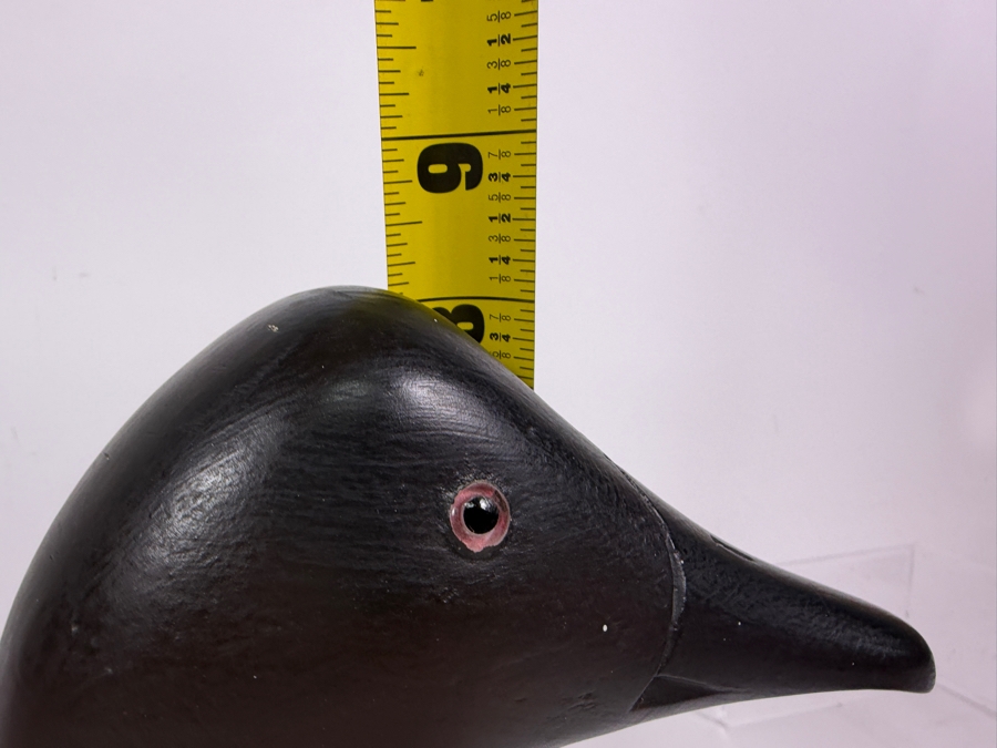 Vintage 1978 Signed Holger G Smith Hand Carved Wooden Decoy Underside With Maker Stamp 14'W X 8'H [Photo 6]