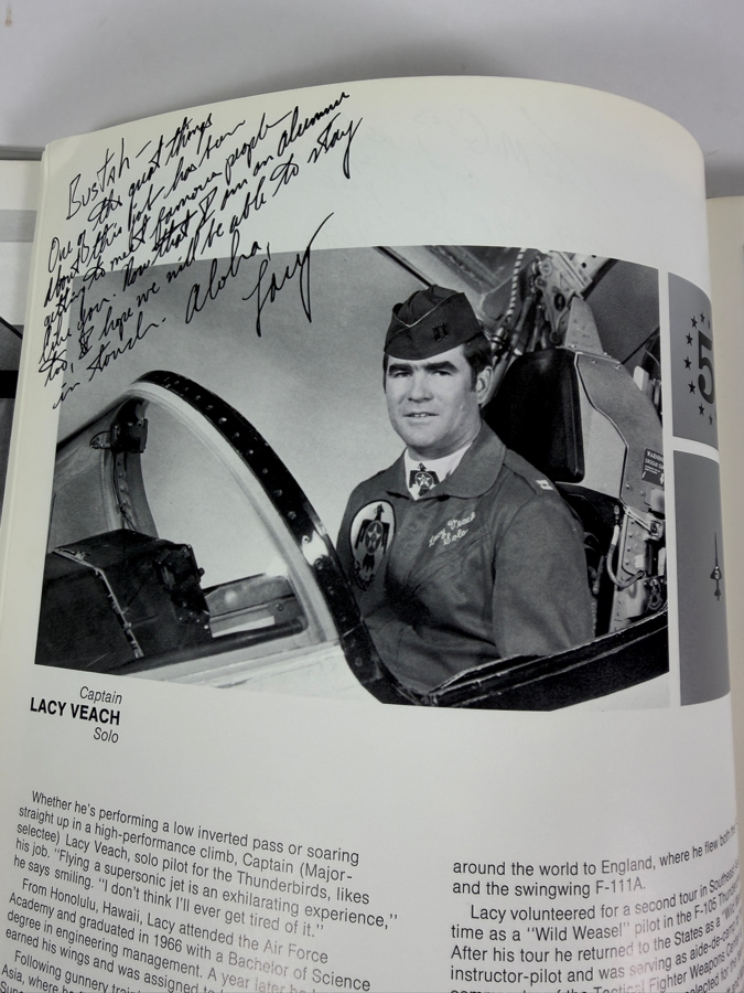 Autographed 1977 United States Air Force Thunderbirds 25th Year Commemorative Yearbook Signed By Commander Dan Cherry And All of the Thunderbird Pilots [Photo 12]