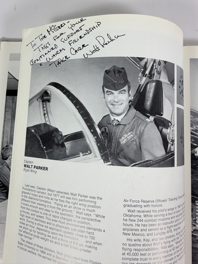Autographed 1977 United States Air Force Thunderbirds 25th Year Commemorative Yearbook Signed By Commander Dan Cherry And All of the Thunderbird Pilots [Photo 10]