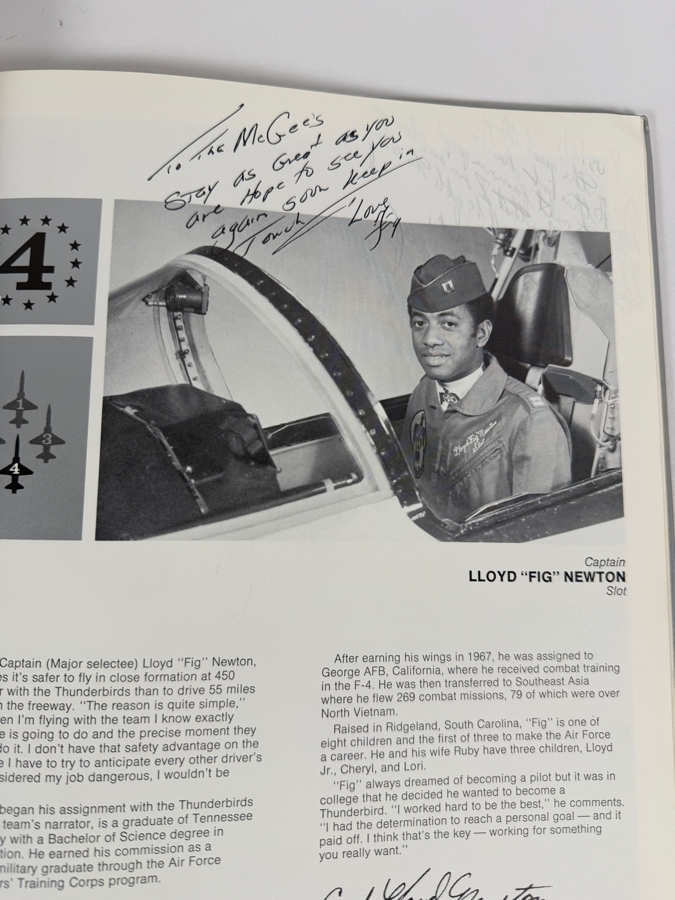 Autographed 1977 United States Air Force Thunderbirds 25th Year Commemorative Yearbook Signed By Commander Dan Cherry And All of the Thunderbird Pilots [Photo 11]