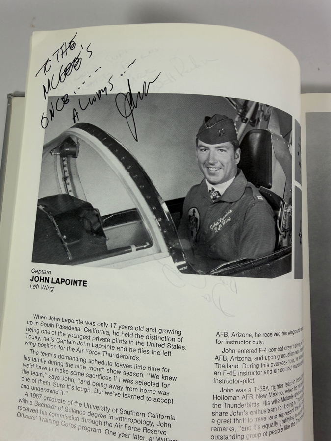 Autographed 1977 United States Air Force Thunderbirds 25th Year Commemorative Yearbook Signed By Commander Dan Cherry And All of the Thunderbird Pilots [Photo 9]