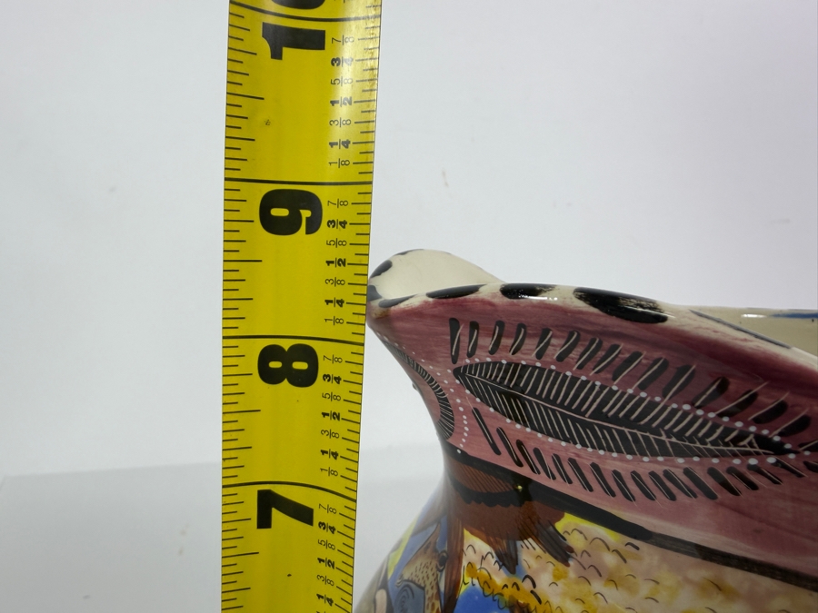 Hand Made And Painted In Zimbabwe By Kehnias For Penzo 06 Ceramic Safari Pitcher 8.5'H [Photo 8]