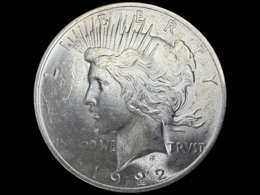 1922 Brilliant Uncirculated Peace Silver Dollar