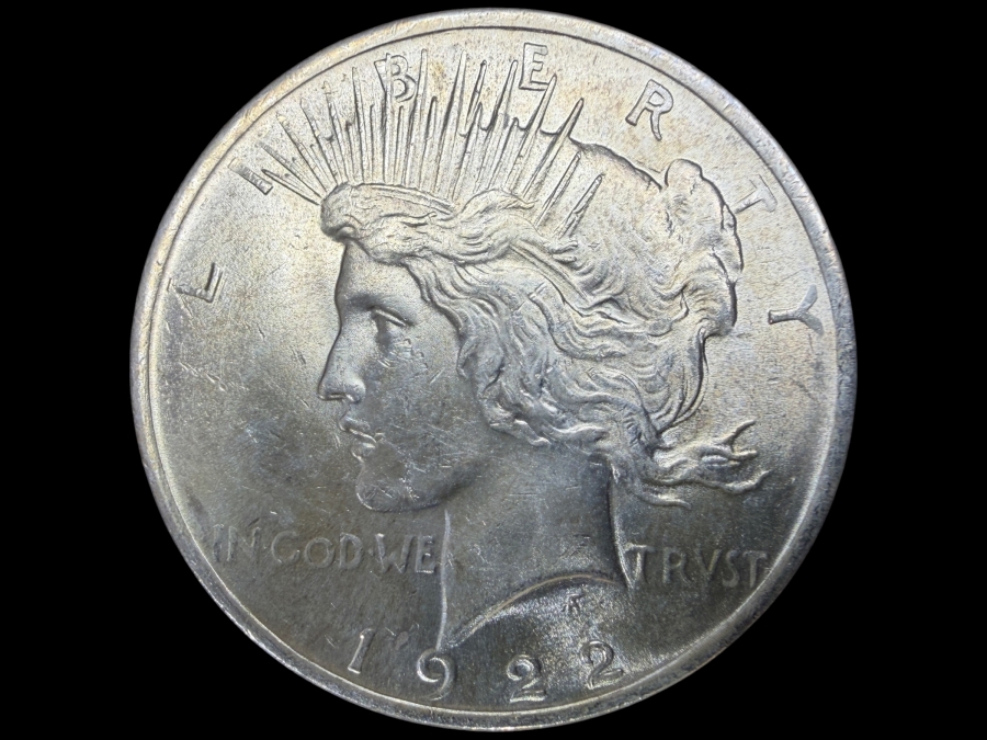 1922 Brilliant Uncirculated Peace Silver Dollar