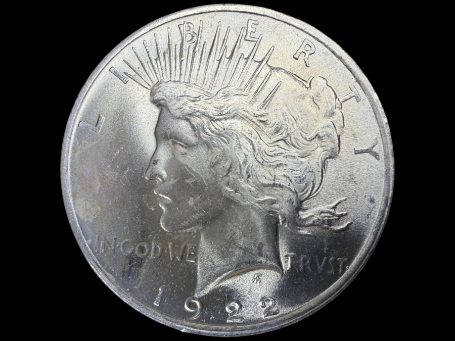 1922 Brilliant Uncirculated Peace Silver Dollar