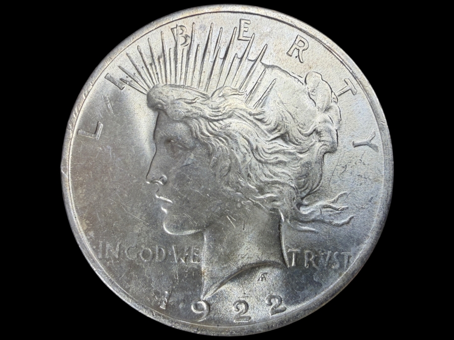 1922 Brilliant Uncirculated Peace Silver Dollar