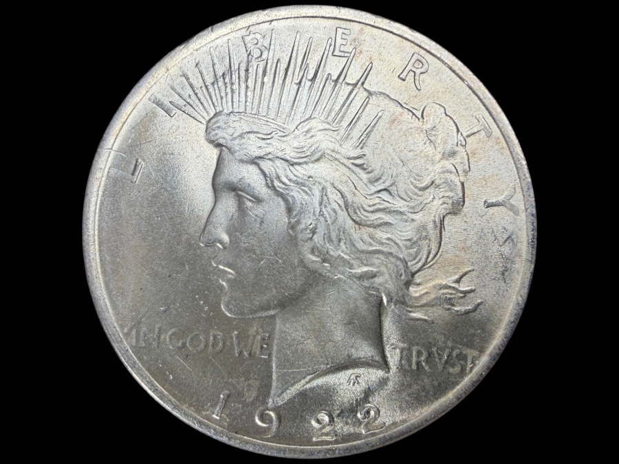 1922 Brilliant Uncirculated Peace Silver Dollar