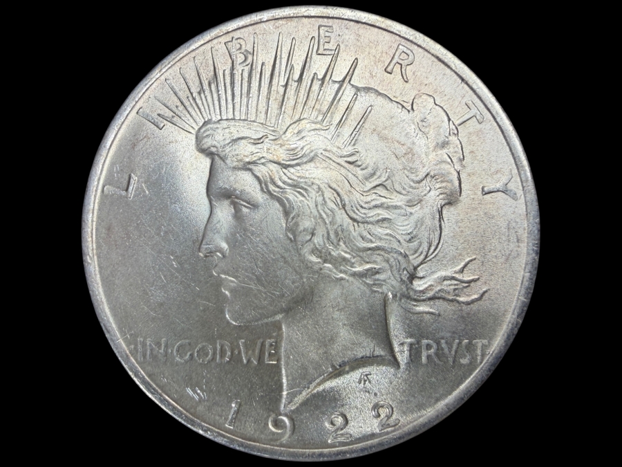 1922 Brilliant Uncirculated Peace Silver Dollar