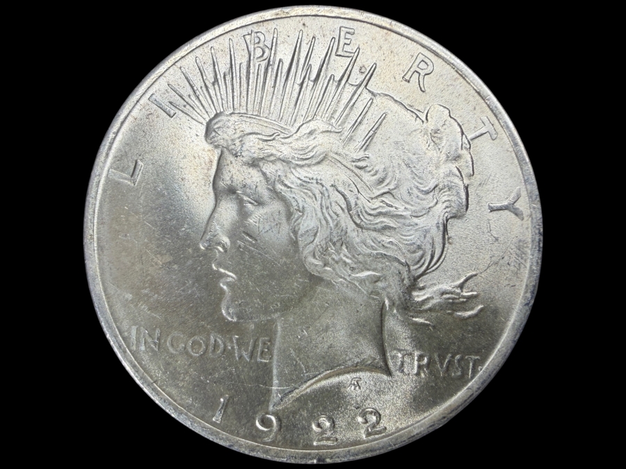 1922 Brilliant Uncirculated Peace Silver Dollar
