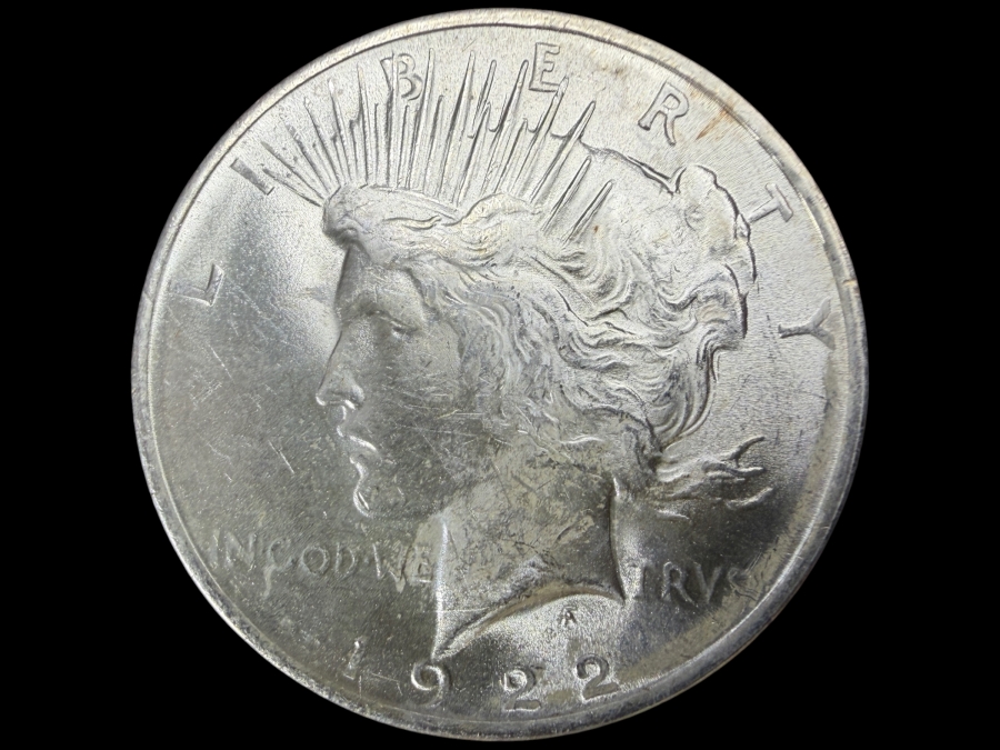1922 Brilliant Uncirculated Peace Silver Dollar