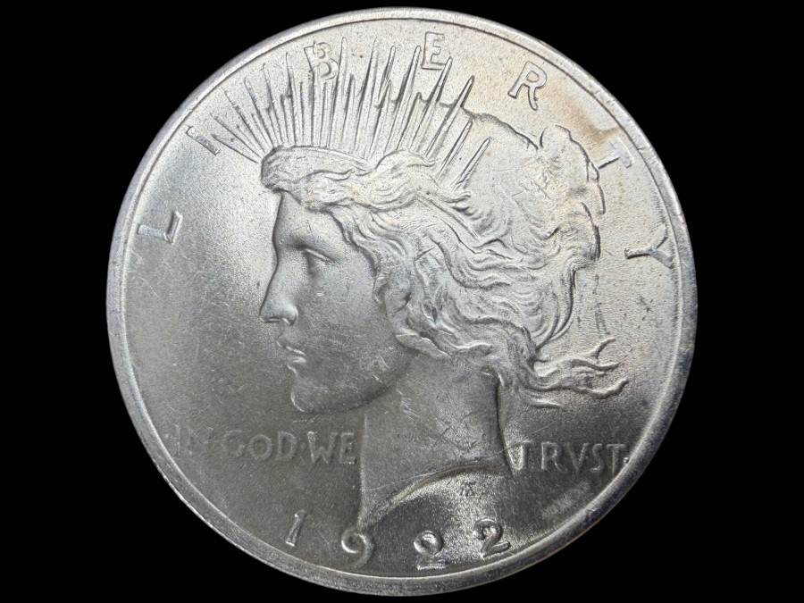 1922 Brilliant Uncirculated Peace Silver Dollar