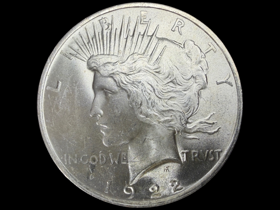 1922 Brilliant Uncirculated Peace Silver Dollar