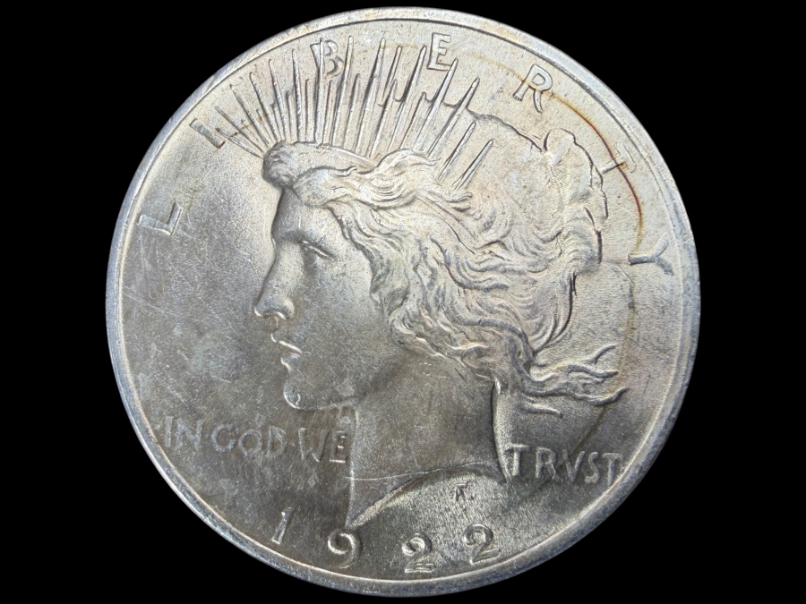 1922 Brilliant Uncirculated Peace Silver Dollar