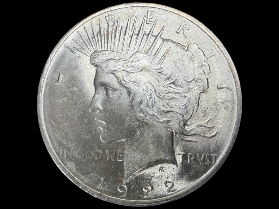 1922 Brilliant Uncirculated Peace Silver Dollar