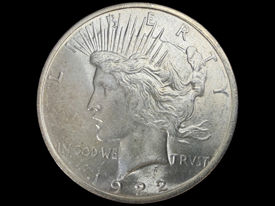 1922 Brilliant Uncirculated Peace Silver Dollar
