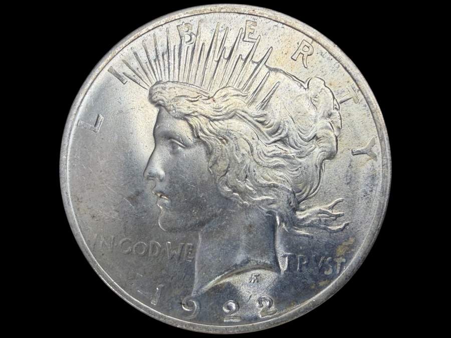 1922 Brilliant Uncirculated Peace Silver Dollar