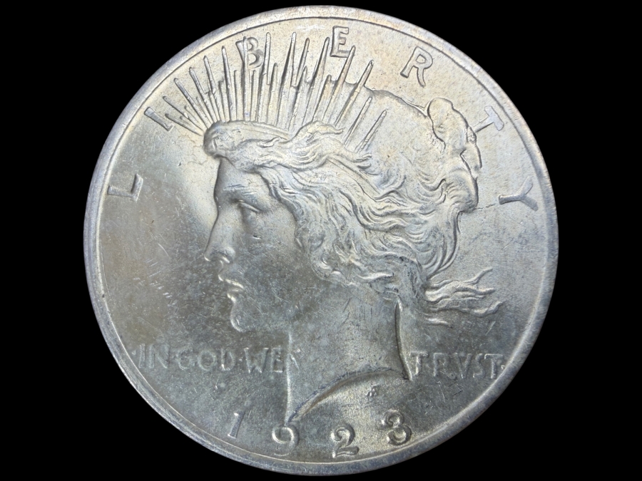 1923 Brilliant Uncirculated Peace Silver Dollar