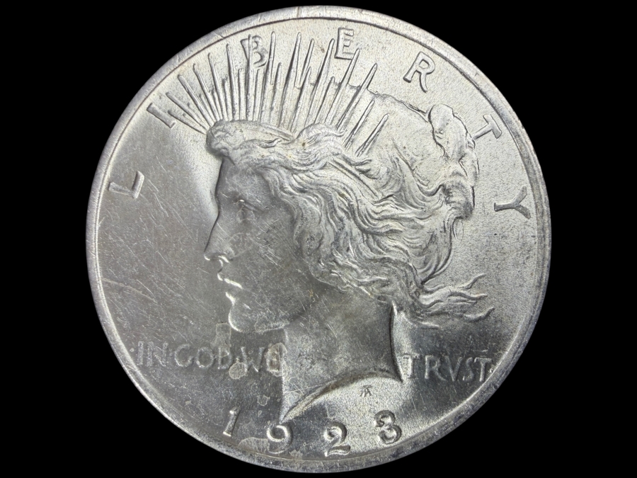 1923 Brilliant Uncirculated Peace Silver Dollar