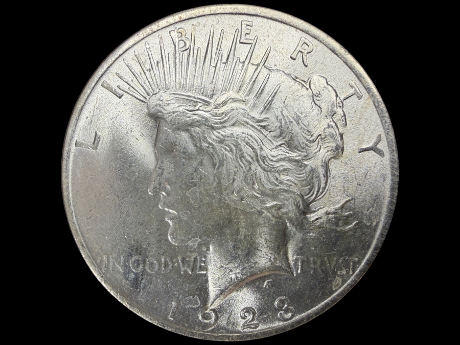1923 Brilliant Uncirculated Peace Silver Dollar