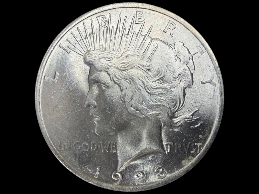 1923 Brilliant Uncirculated Peace Silver Dollar