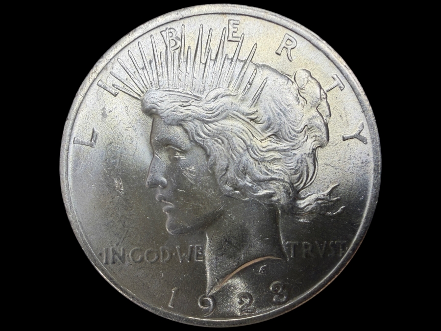 1923 Brilliant Uncirculated Peace Silver Dollar