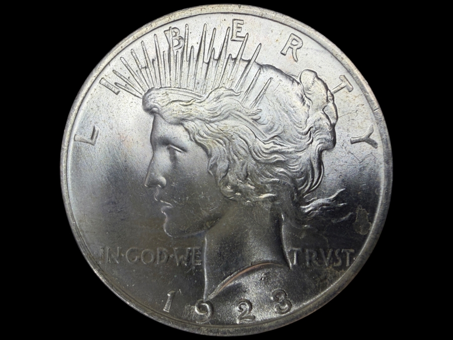 1923 Brilliant Uncirculated Peace Silver Dollar