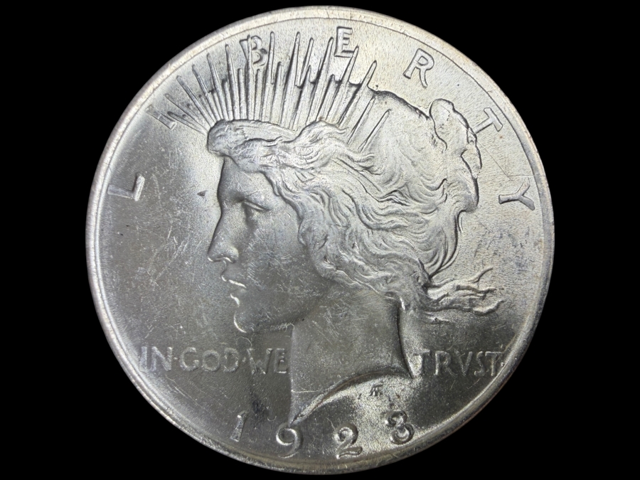 1923 Brilliant Uncirculated Peace Silver Dollar