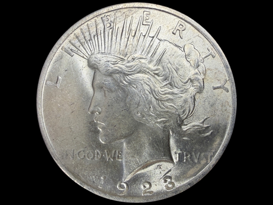 1923 Brilliant Uncirculated Peace Silver Dollar
