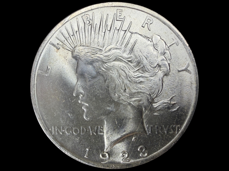 1923 Brilliant Uncirculated Peace Silver Dollar