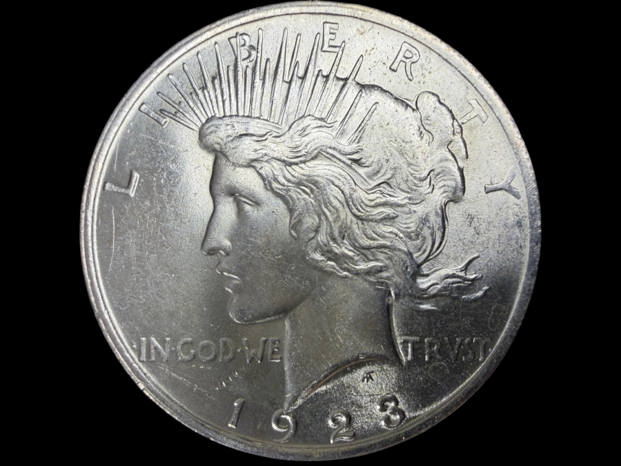 1923 Brilliant Uncirculated Peace Silver Dollar