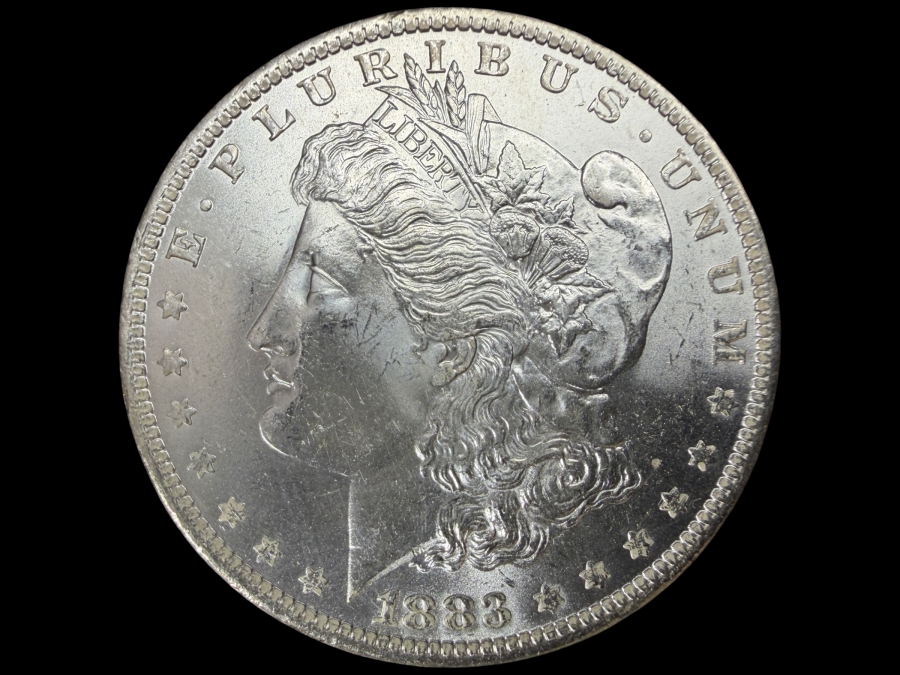 1883 O Brilliant Uncirculated Morgan Silver Dollar